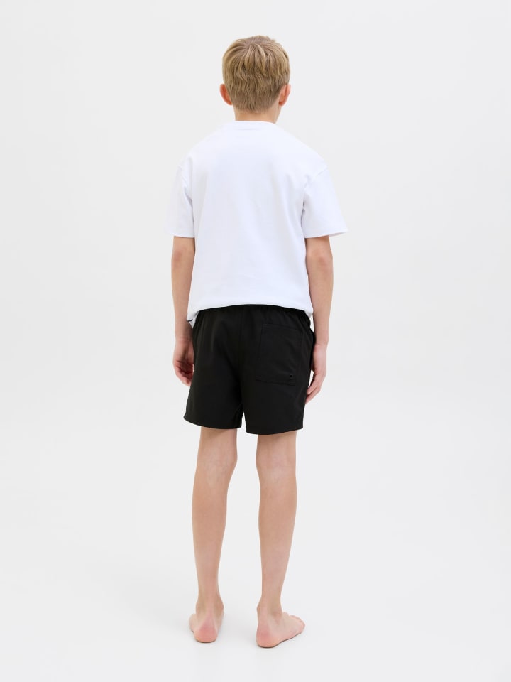 JACK & JONES Junior Badeshorts  JPSTMAUI JJSWIM DOUBLE LOGO JNR in black günstig kaufen