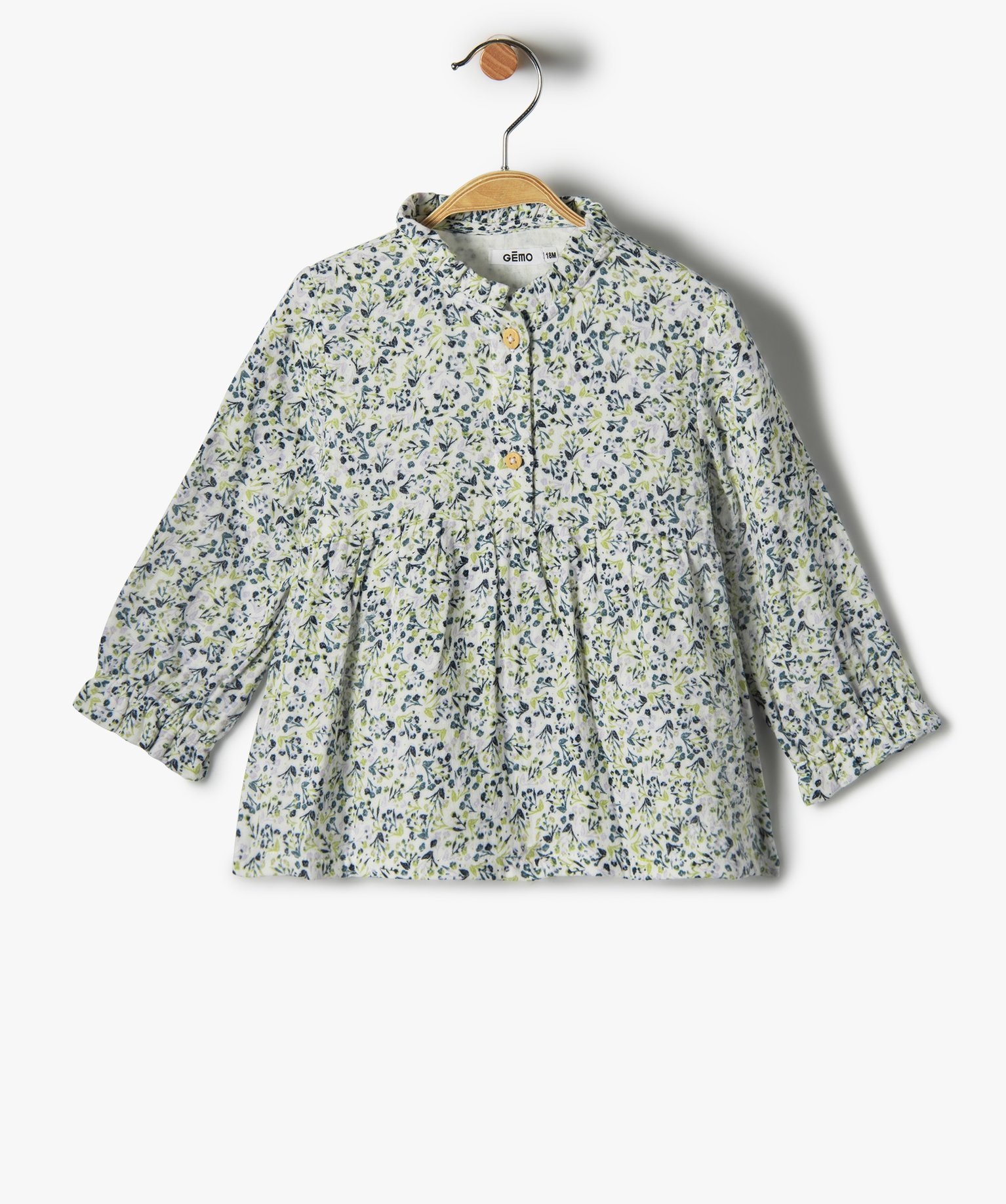 Ensemble bébé fille 2 pièces : blouse fleurie + gilet en ... multicolore | GEMO