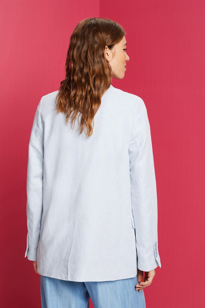 Zweireihiger Blazer aus Baumwolle-Leinen-Mix