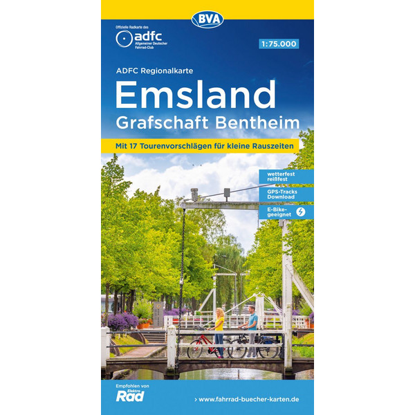 ADFC-REGIONALKARTE EMSLAND GRAFSCHAFT BENTHEIM - Fahrradkarte