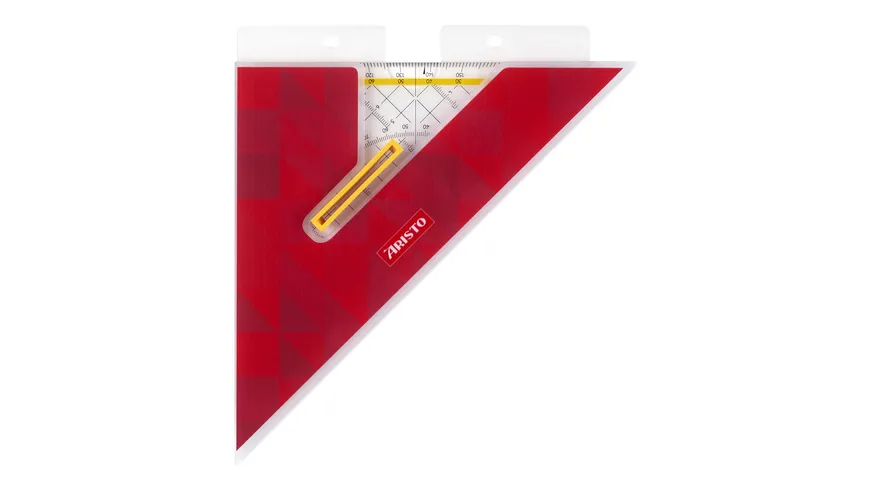 ARISTO Geometrie-Dreieck mit Griff und Ordnerleiste 25cm