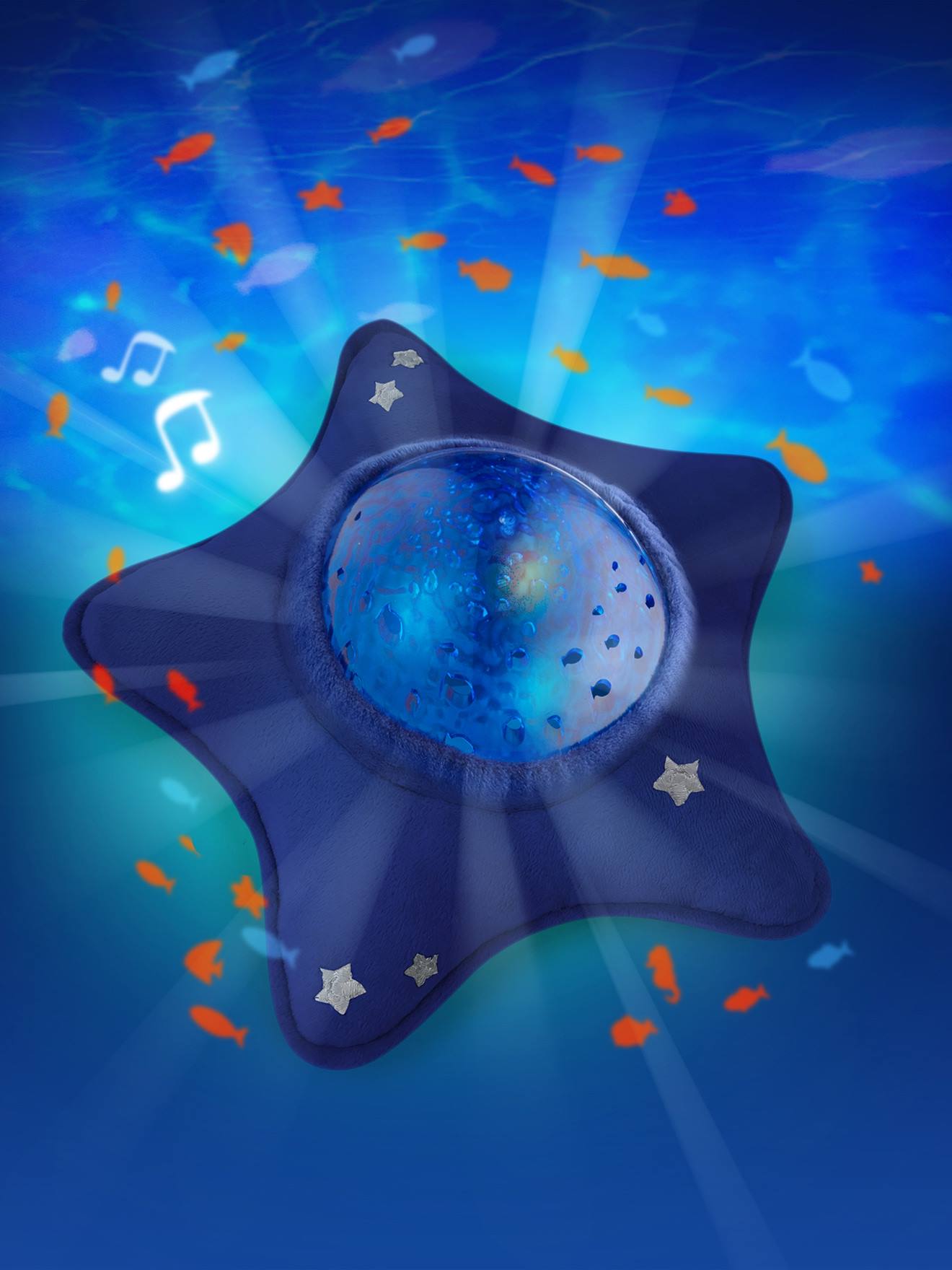 Peluche veilleuse projecteur dynamique Calm Océan PABOBO bleu
