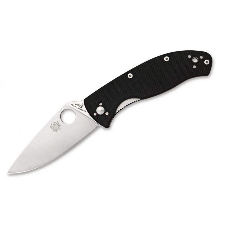 Spyderco Tenacious Tactical Messer, glatte Klinge, militärische Klappmesser.