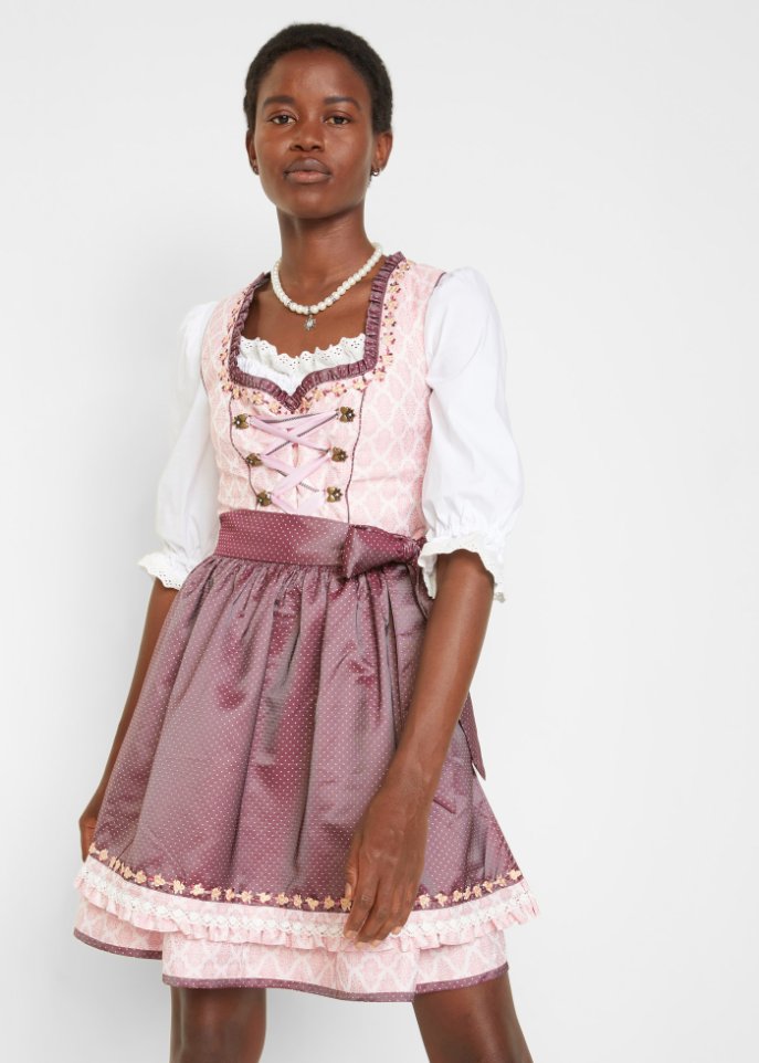 Dirndl mit Schürze, kniefrei (2-tlg. Set)