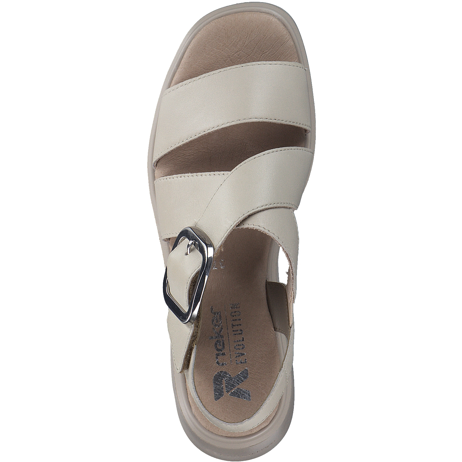 Rieker Evolution W1550, Plateau-Sandaletten, Damen, Beige