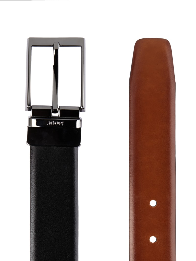 Wendegürtel aus echtem Leder in cognac