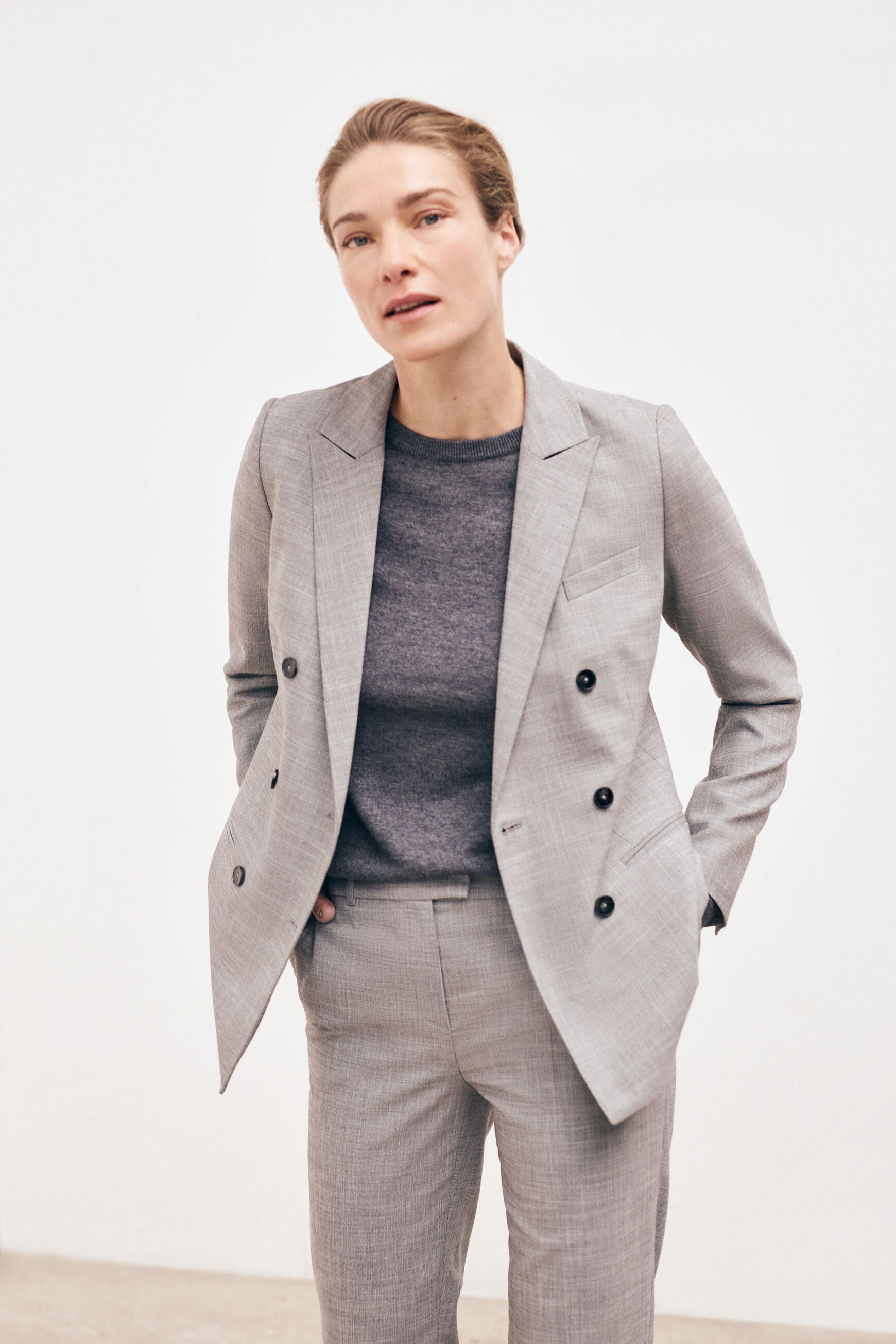 pantalon martin gris femme