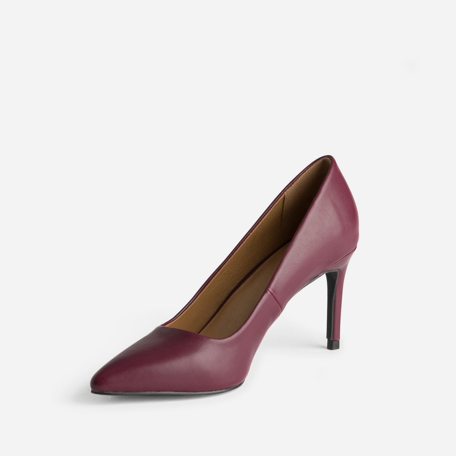 Escarpin TEXTO prune à talon fin