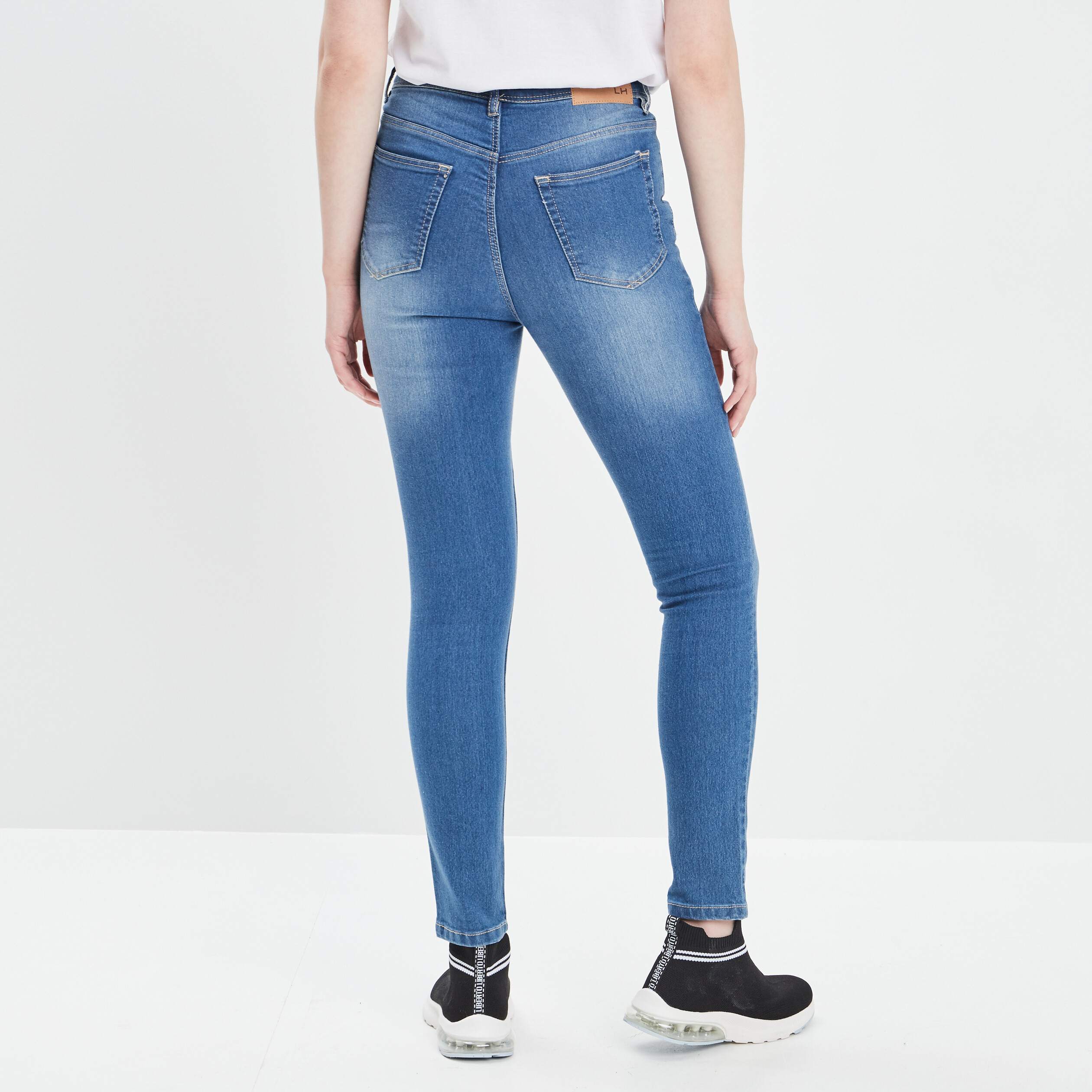Jeans skinny 7 8ème denim double stone femme | La Halle