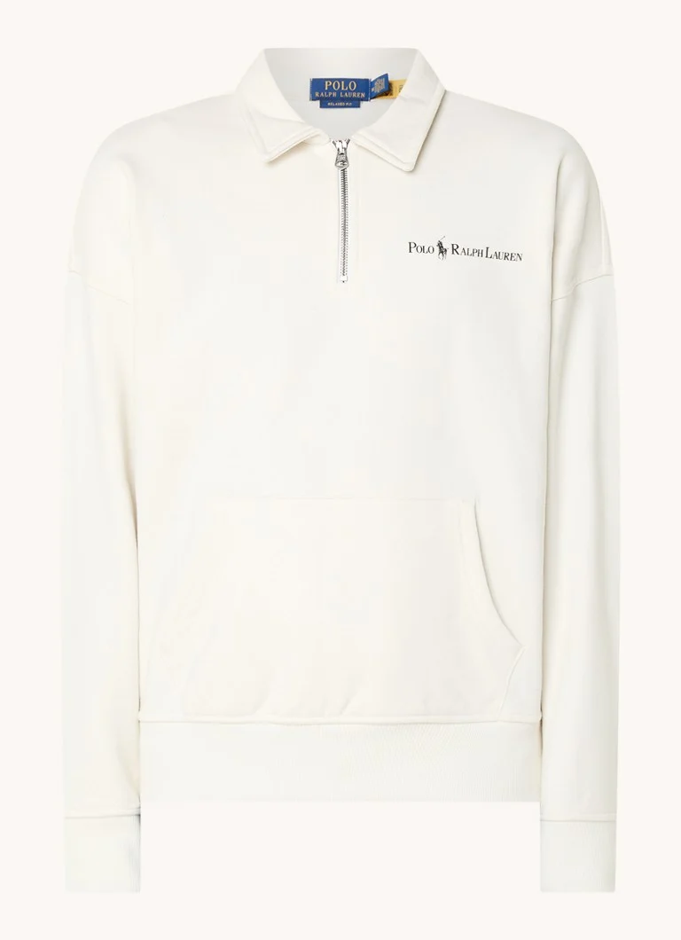 Pulover cu fermoar și logo Ralph Lauren