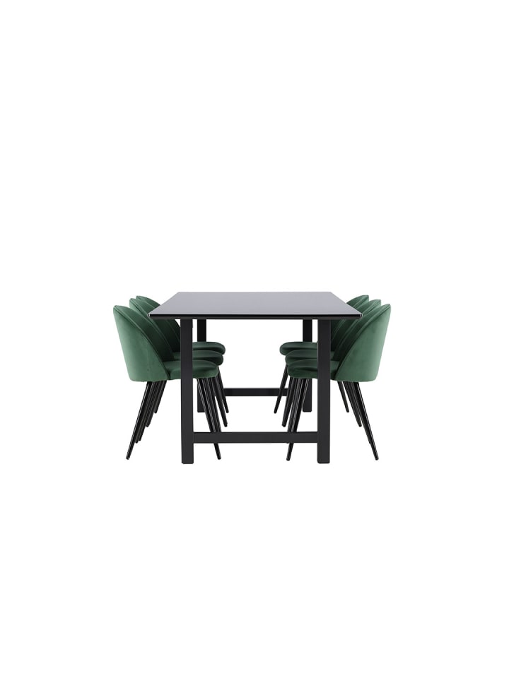 ebuy24 Essgruppe Oslo (7-teilig) Grün 220 x 100 cm günstig kaufen onesize