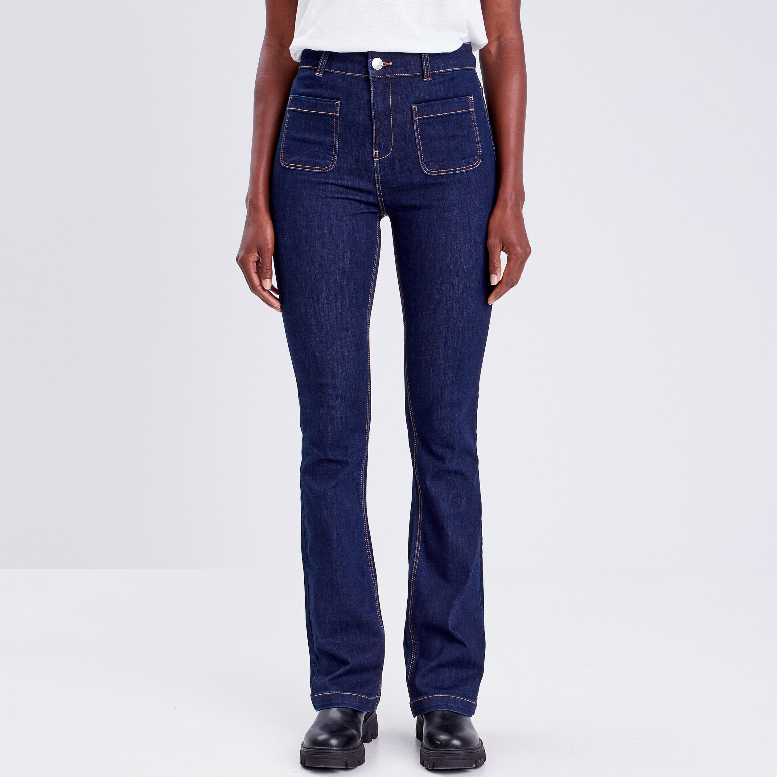 Jeans bootcut denim brut femme | Cache Cache