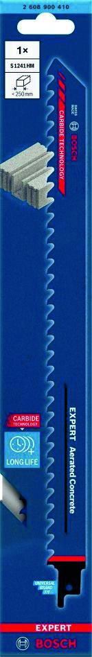 Bosch Blue Accessories 2608900410 Expert „Porenbeton“ S 1241 HM Säbelsägeblatt, 1 Stück