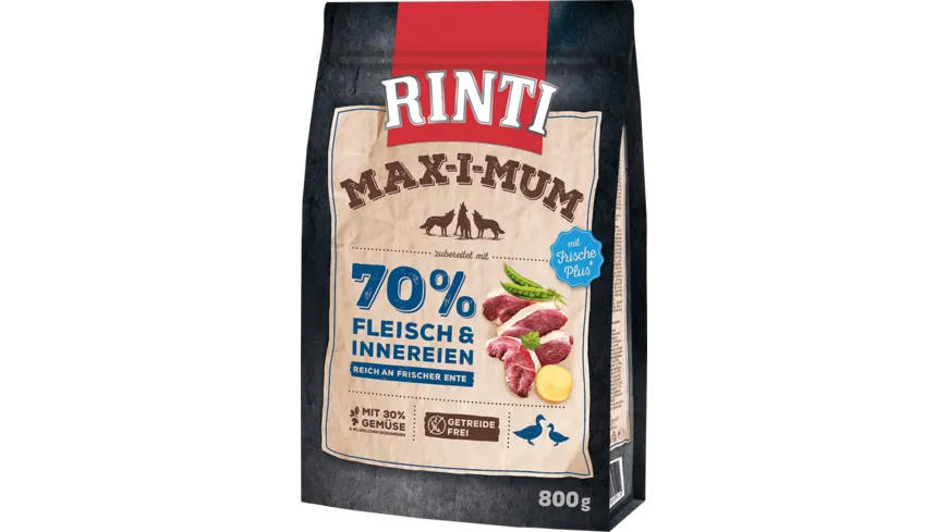 RINTI Hundetrockenfutter MAX-I-MUM Ente 800 g
