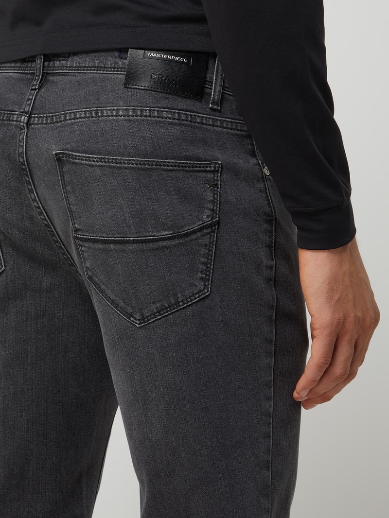 Straight Fit Jeans mit Stretch-Anteil Modell 'Cadiz' in dunkelgrau