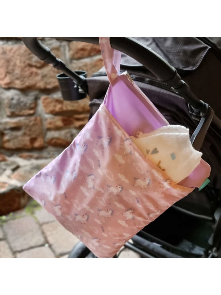 Intirilife Wickeltasche Nasstasche Windeltasche Wetbag Wasserfest in Rosa günstig kaufen onesize