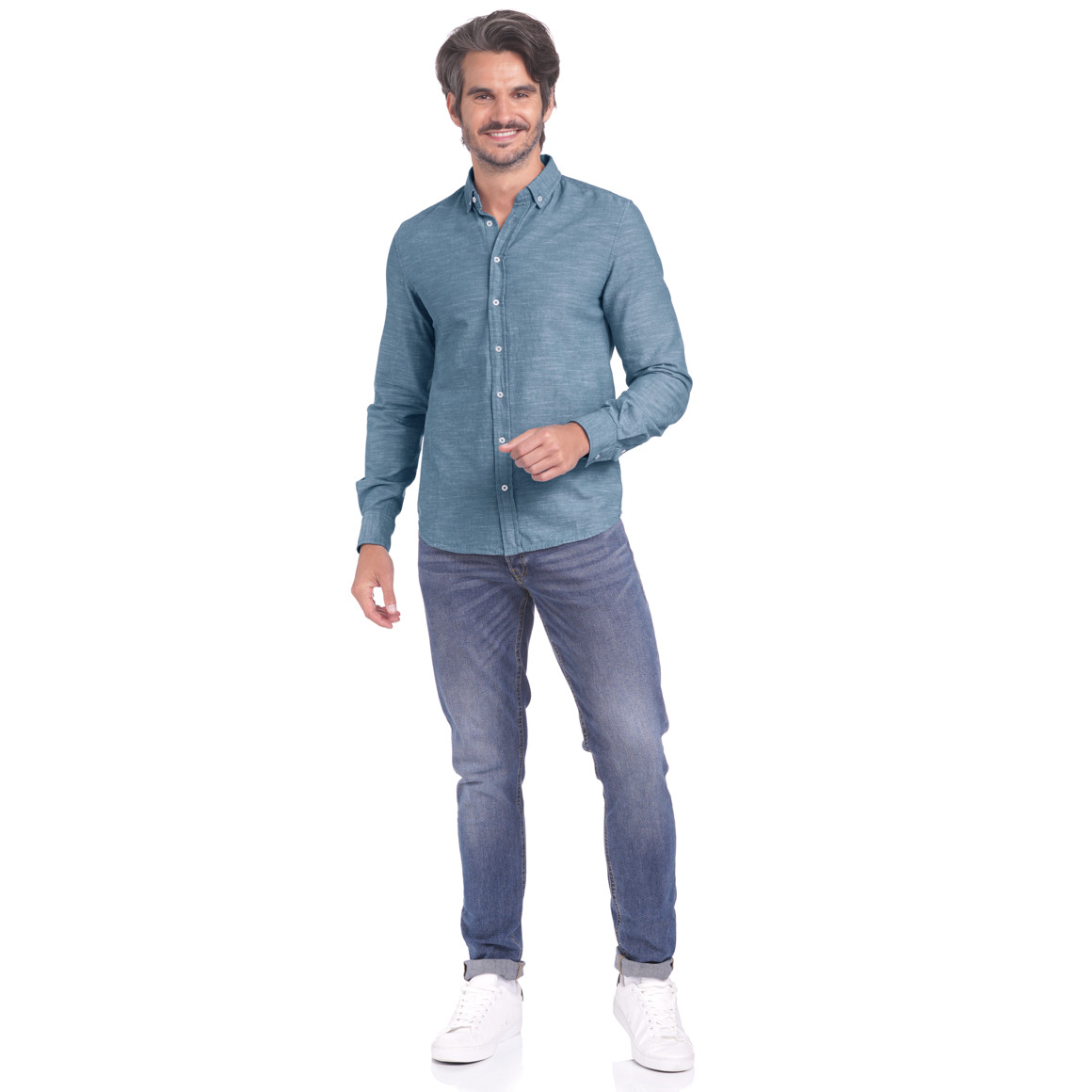 Herren Hemd mit Melange