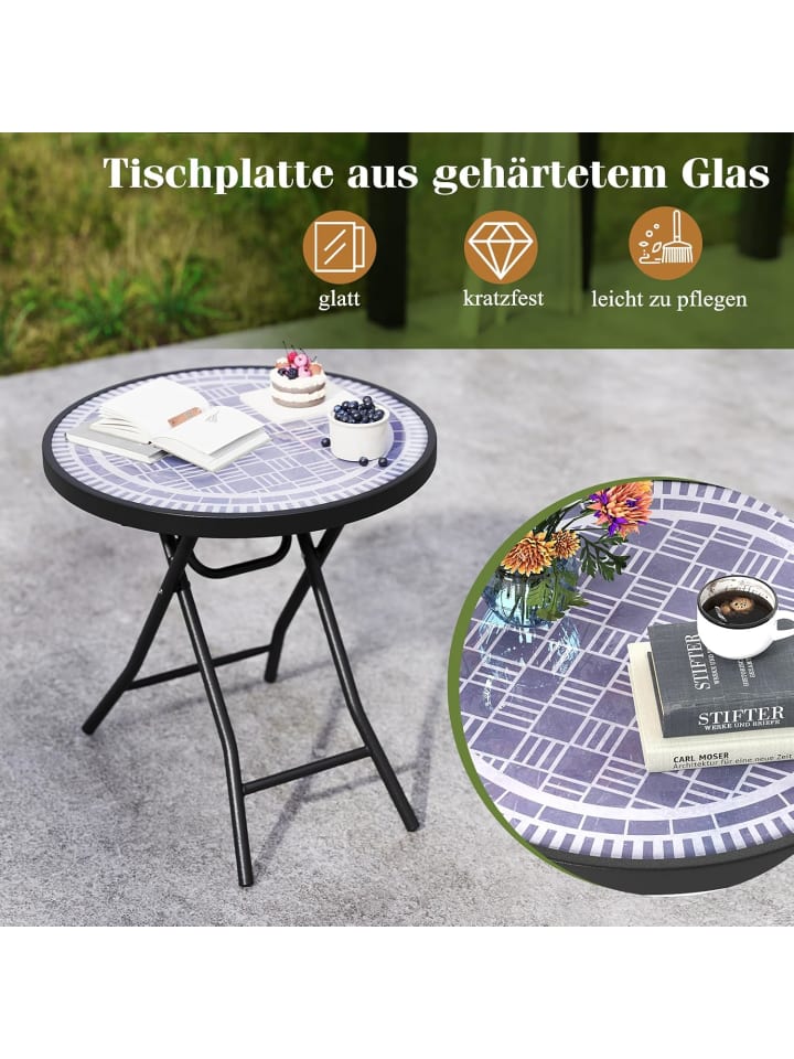 COSTWAY Beistelltisch klappbar 46 x 48 cm in Grau günstig kaufen onesize
