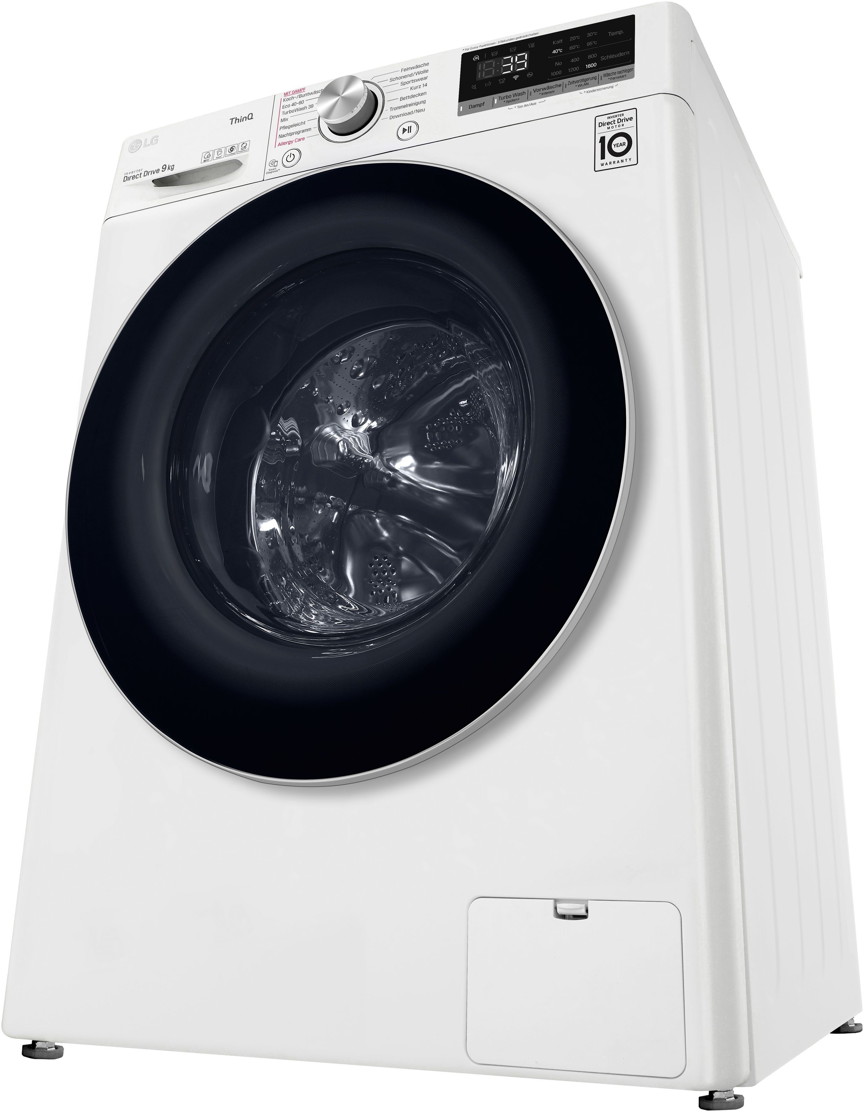 LG Waschmaschine F6WV709P1, 9 kg, 1600 U/min, TurboWash® - Waschen in nur 39 Minuten