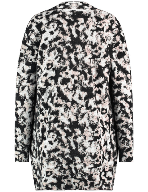 Long-Cardigan mit Jacquardmuster