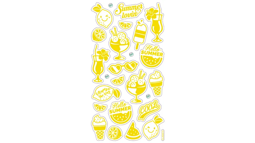folia Metallic-Sticker I 9,5x17,5cm 1 Blatt 25 Sticker