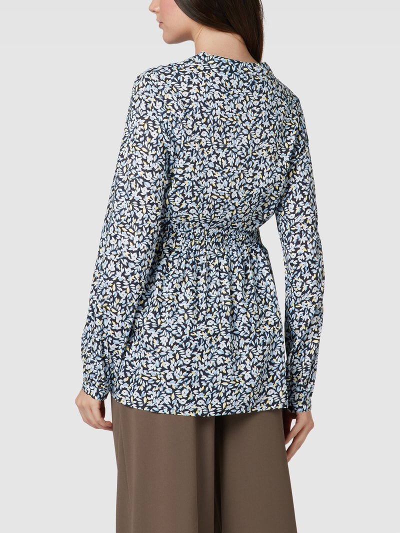 Umstands-Bluse mit Allover-Muster Modell 'Davey Lia Woven Top' in blau