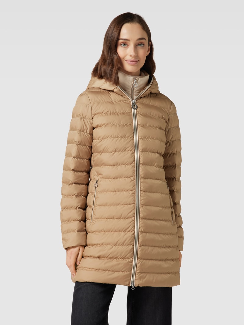 Steppjacke mit Kapuze in sand