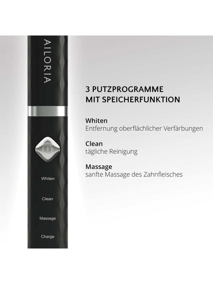 Ailoria FLASH TRAVEL USB-Schallzahnbürste in schwarz günstig kaufen onesize