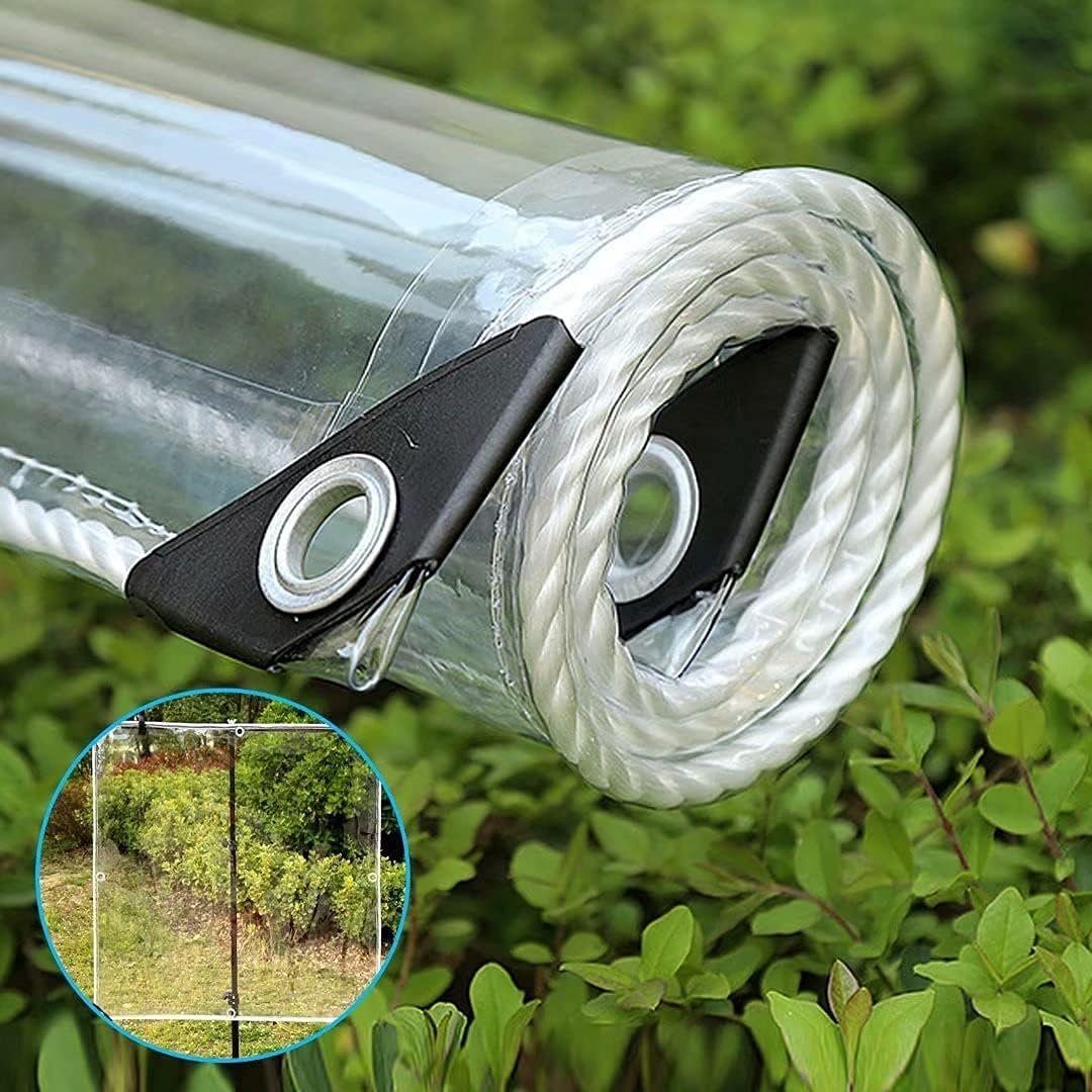 jalleria Gartenlounge-Set 1,2 m x 3 m transparente Planefürden Außenbereich mit Ösen und Seil, (1-tlg)