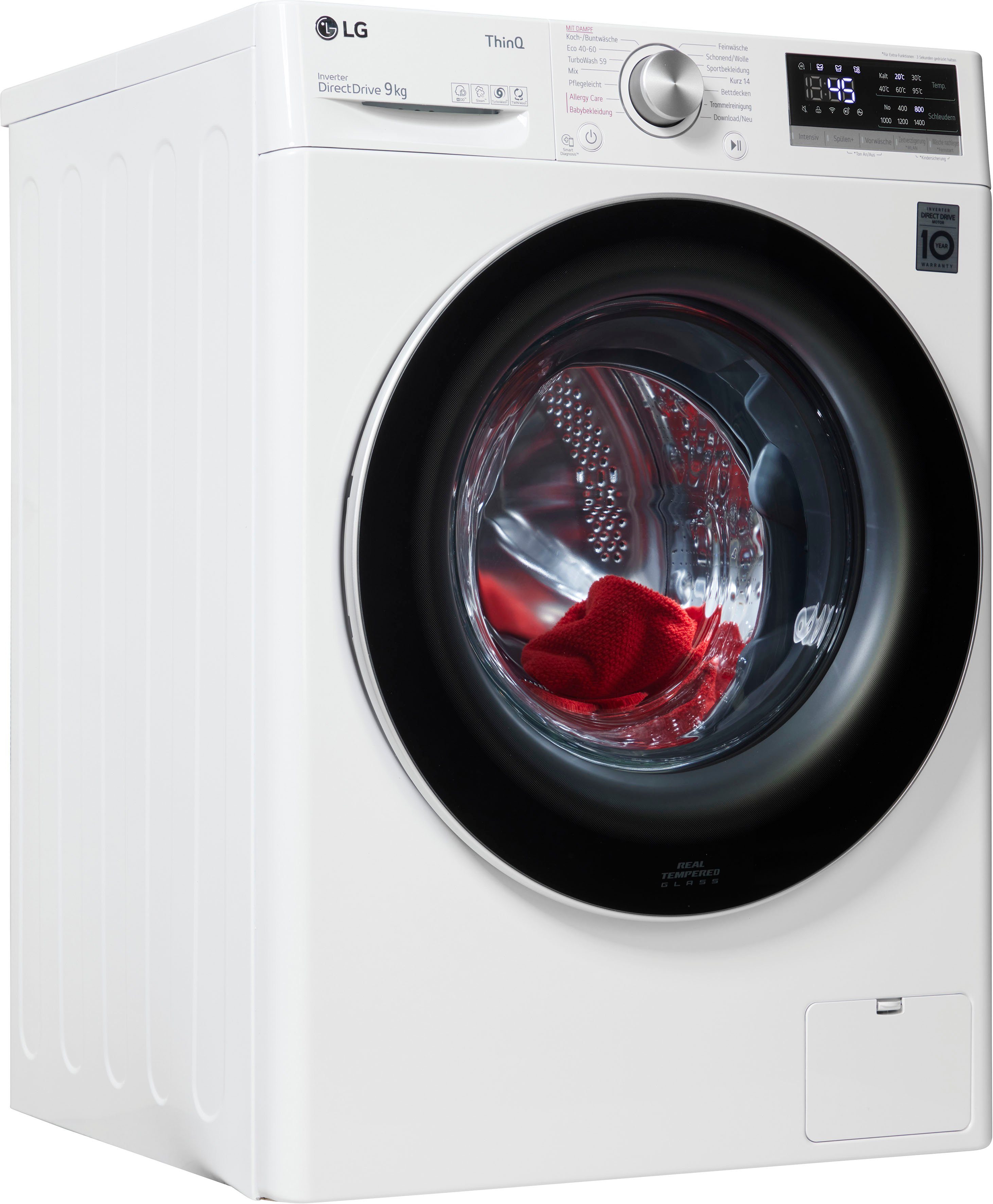 LG Waschmaschine F4WV609S1A, 9 kg, 1400 U/min