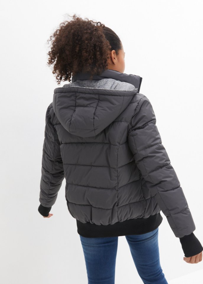 Outdoor-Steppjacke mit bedrucktem Futter