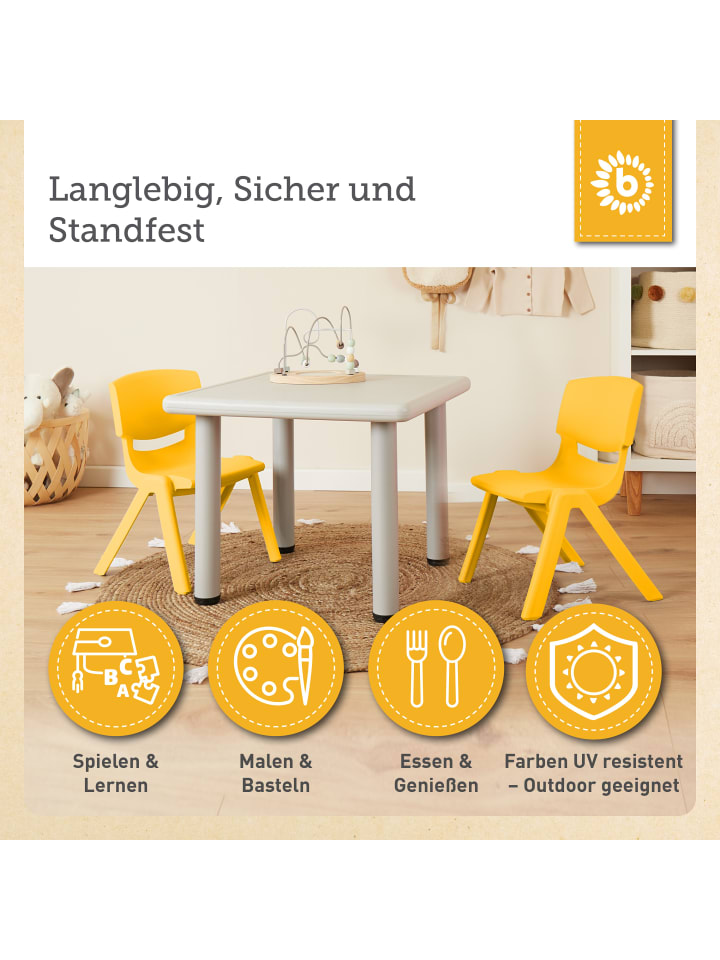 Bieco Spielwaren Kinderstuhl bis 80 kg belastbar - ab 12 Monate in Gelb günstig kaufen onesize