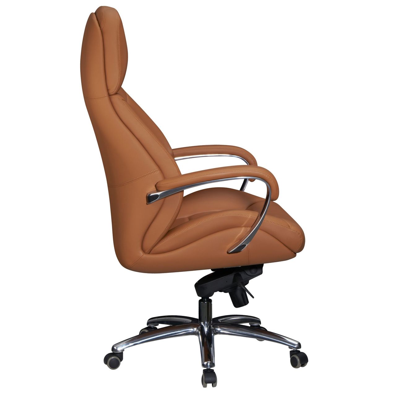 Amstyle Bürostuhl Echtleder Caramel 120 kg