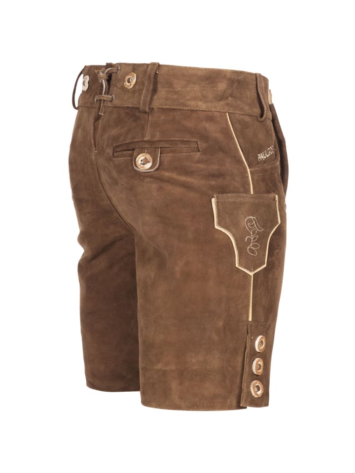 PAULGOS Lederhose Kurz Echtleder HK2 in Hellbraun günstig kaufen