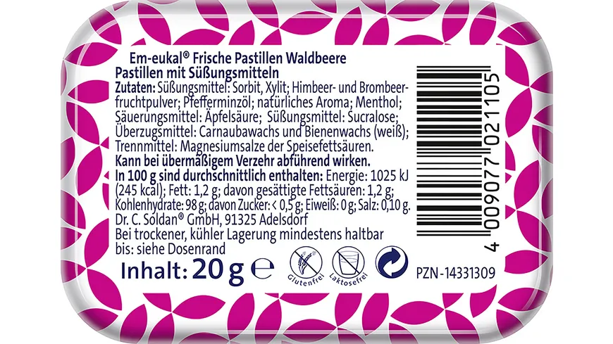 Em-eukal Frische Pastillen Waldbeere zfr. 20 g