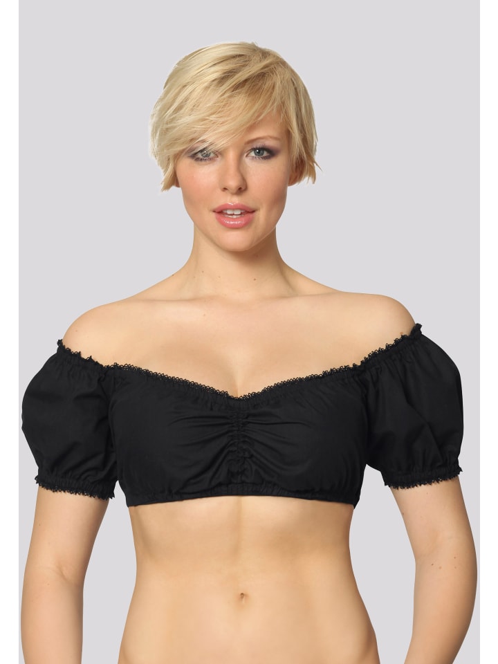 Stockerpoint Stockerpoint Dirndlbluse Georgette in schwarz günstig kaufen