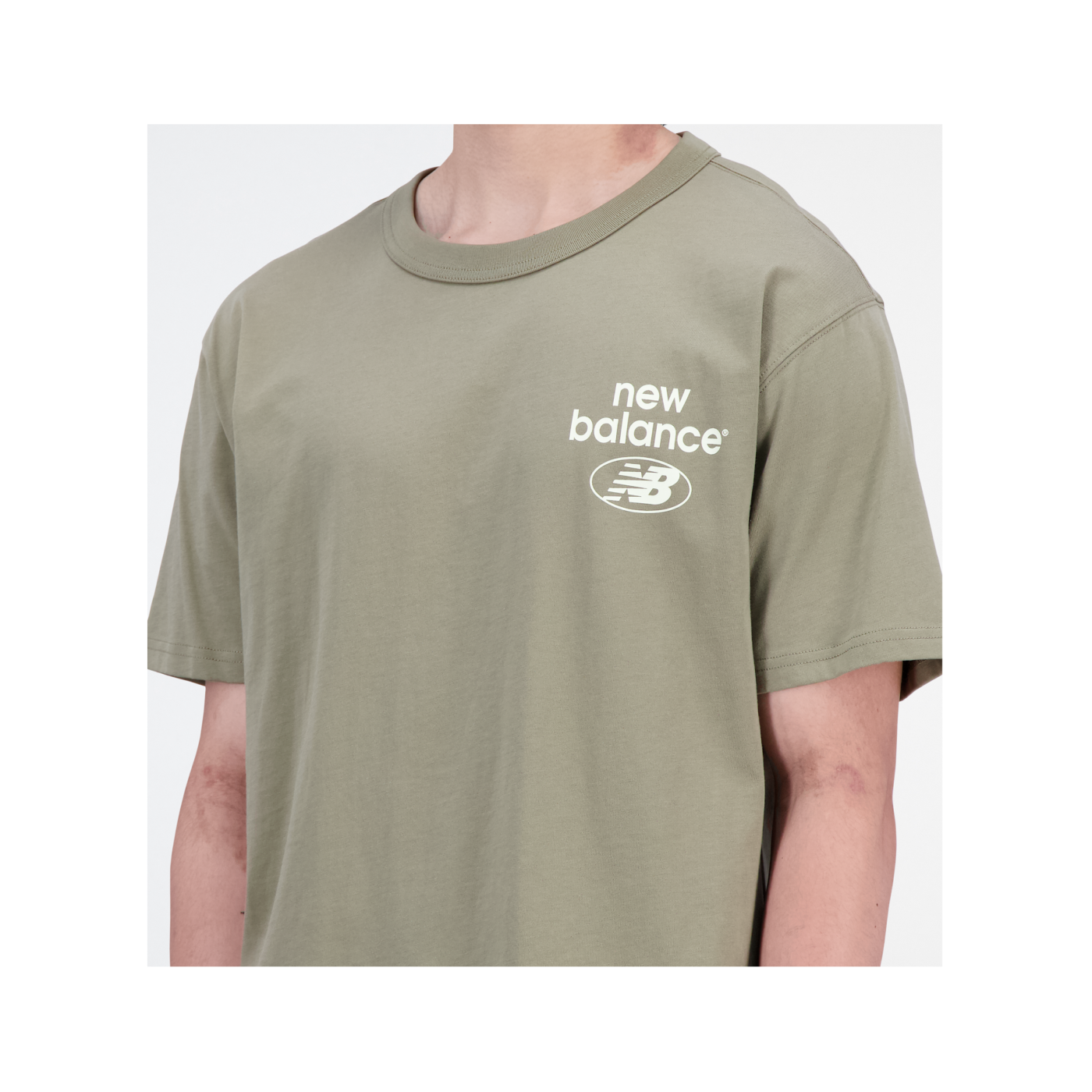New Balance Essentials Logo T-Shirt Grün FCGN