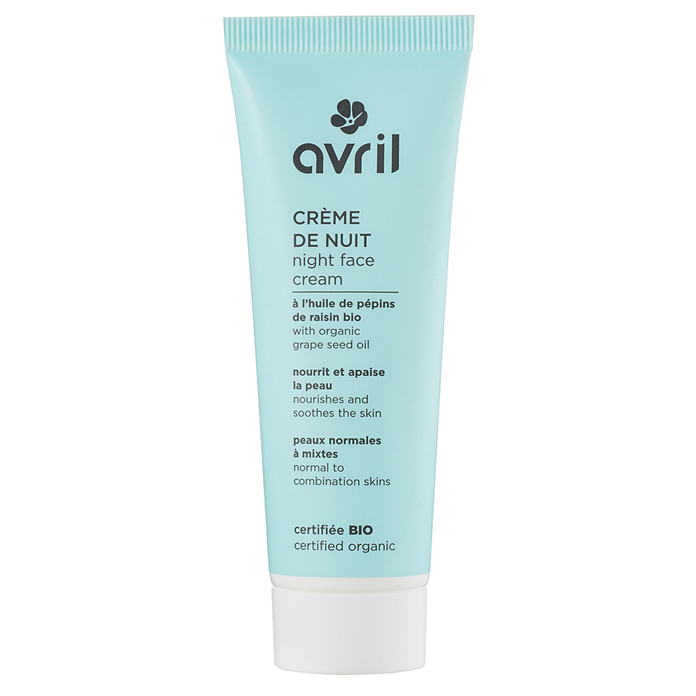 Avril Peaux normales et mixtes Crème nuit bio