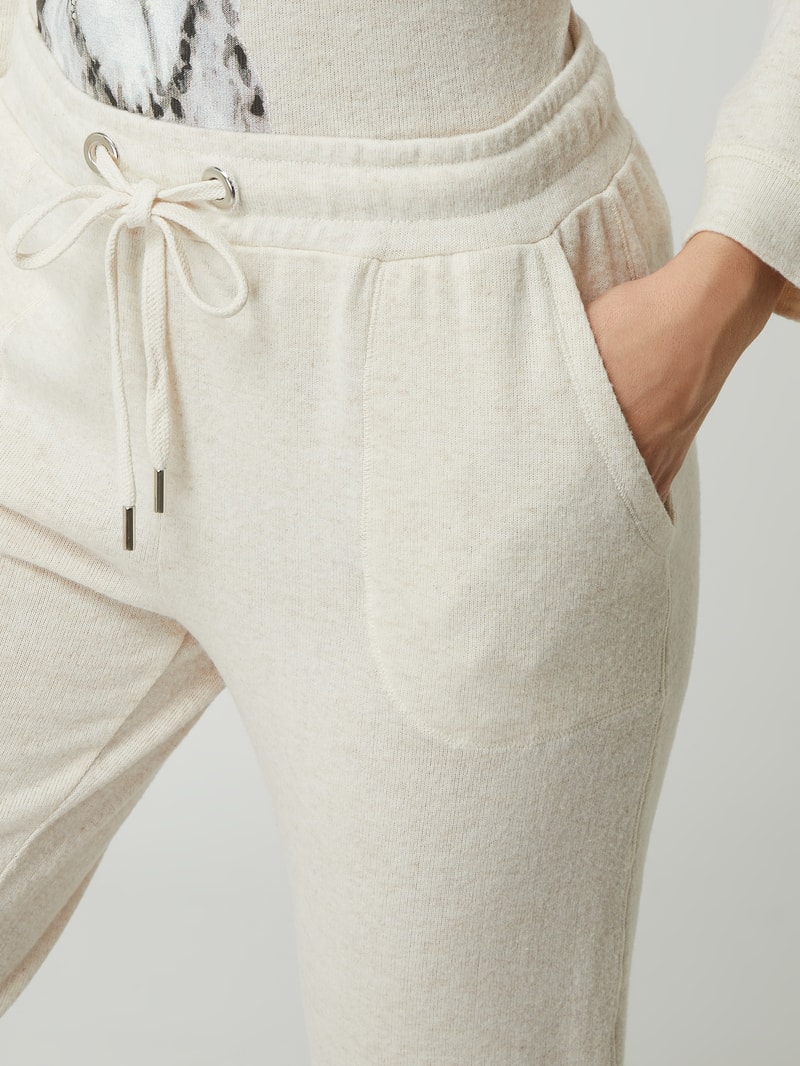 Lounge-Hose mit elastischem Bund in beige meliert