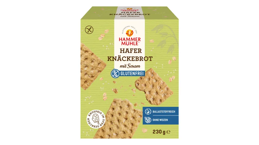 HAMMERMÜHLE Hafer Knäckebrot mit Sesam 230 g