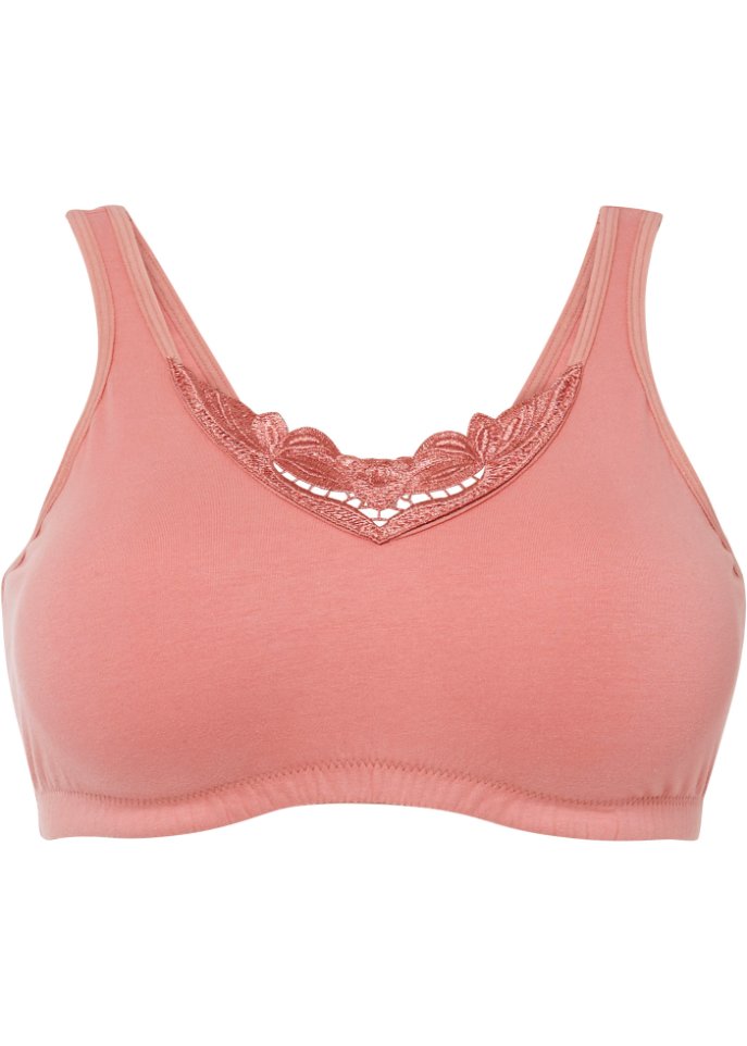 Bustier mit Stickerei und Baumwolle