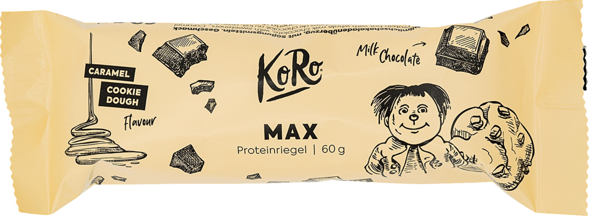 Proteinriegel Max, Caramel & Cookie Dough Geschmack, 60 g