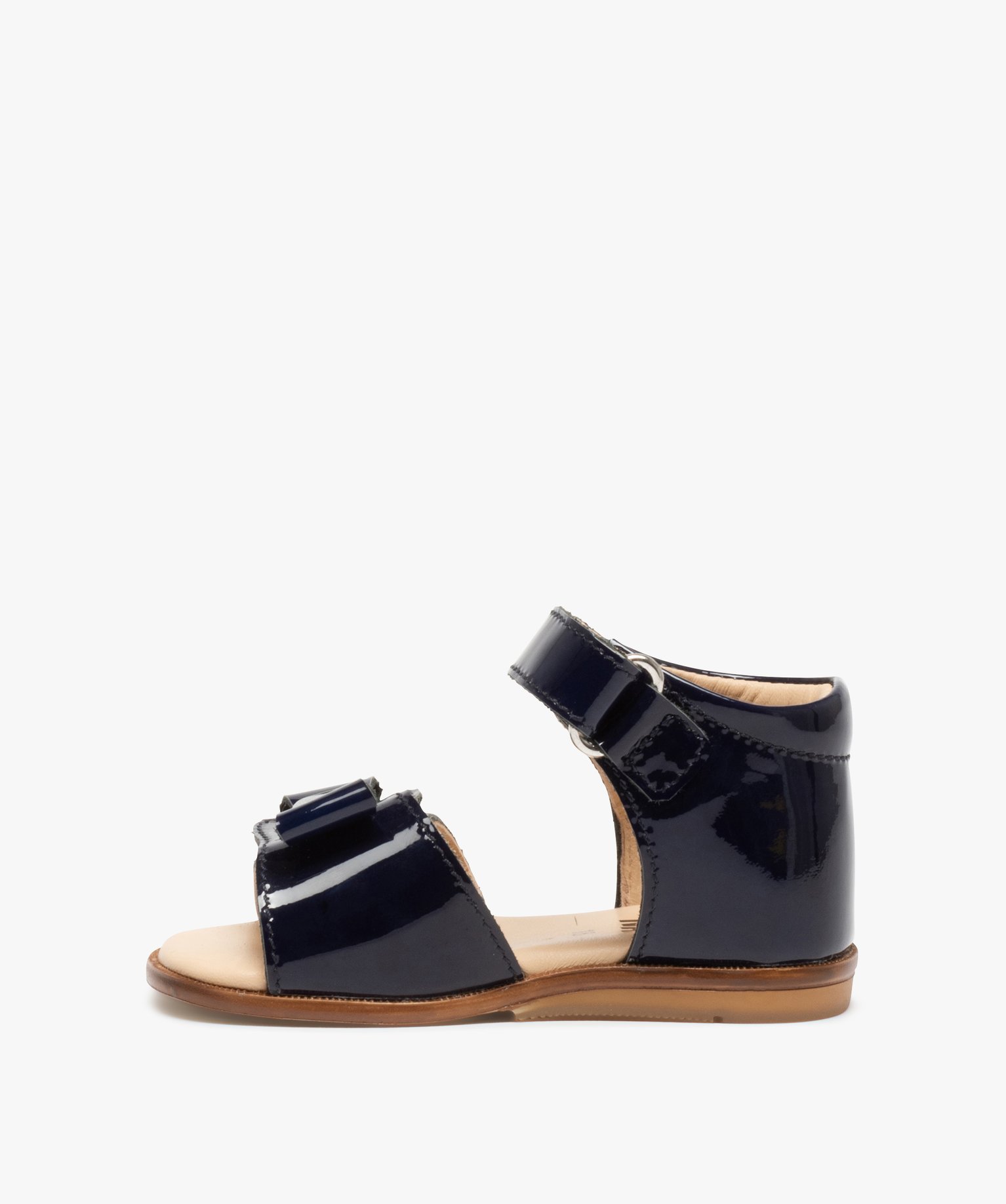 Sandales premiers pas bébé fille vernies en cuir – NA! marine | GEMO