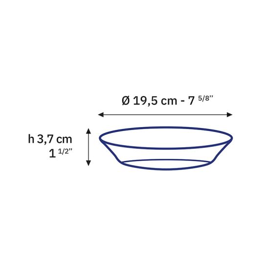 Plato de zafiro DURALEX Lys – Ø 19,5 cm