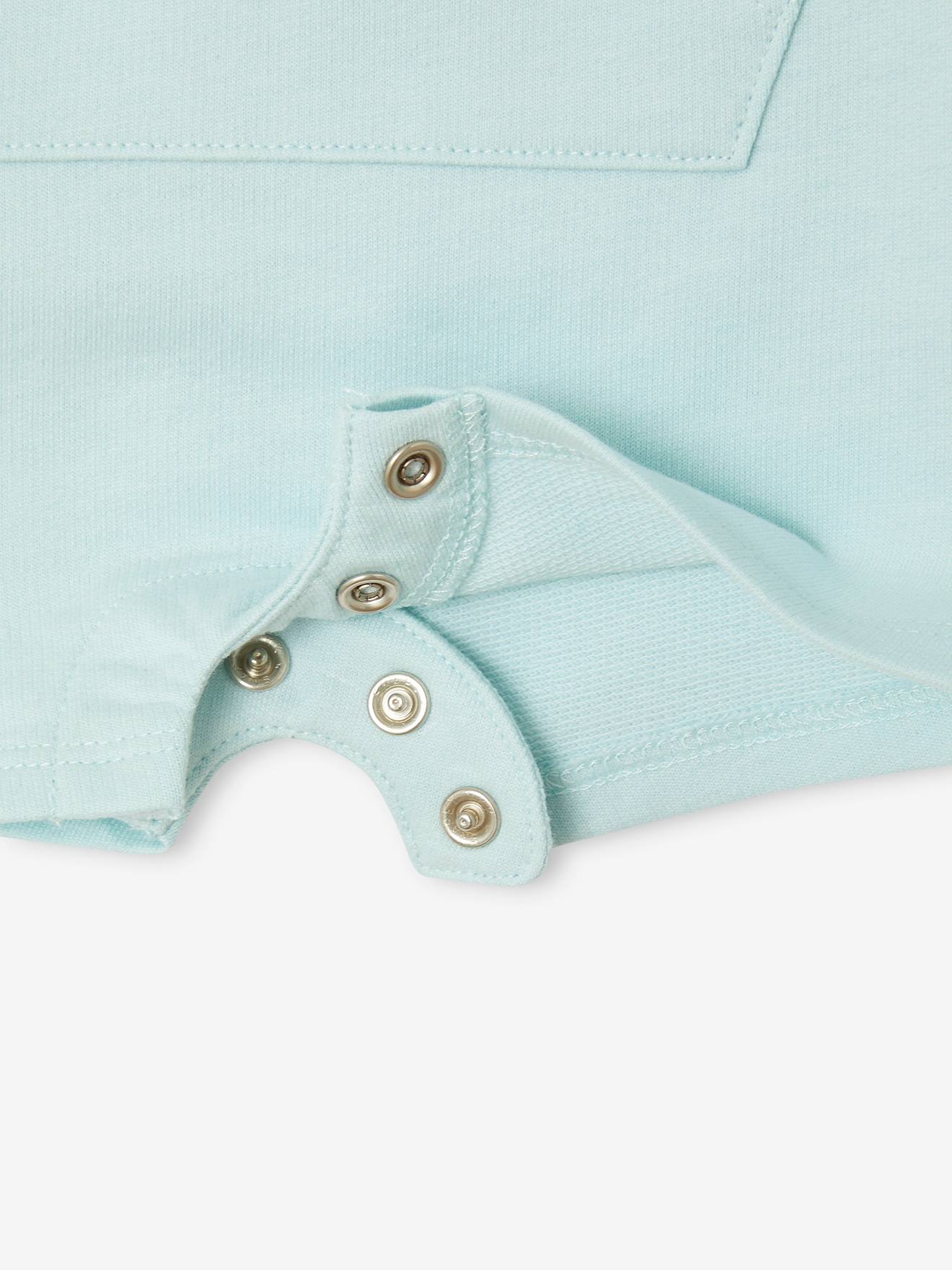 Vertbaudet Baby Kurzoverall aus Sweatware Oeko-Tex - himmelblau