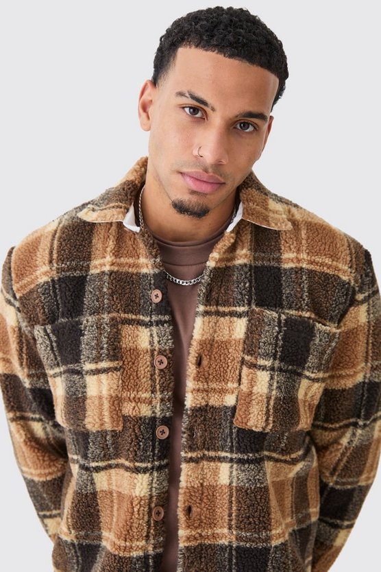 Kariertes Borg-Overshirt