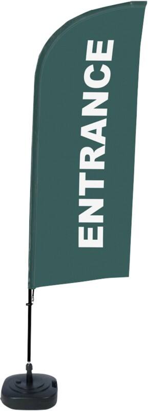 SHOWDOWN Strandflagge Entrance Windform Grau 330 x 89 cm Einzel Aluminium
