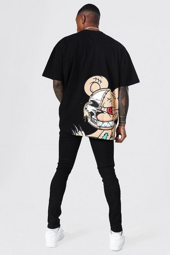 Oversize Official Man T-Shirt mit Teddy-Print