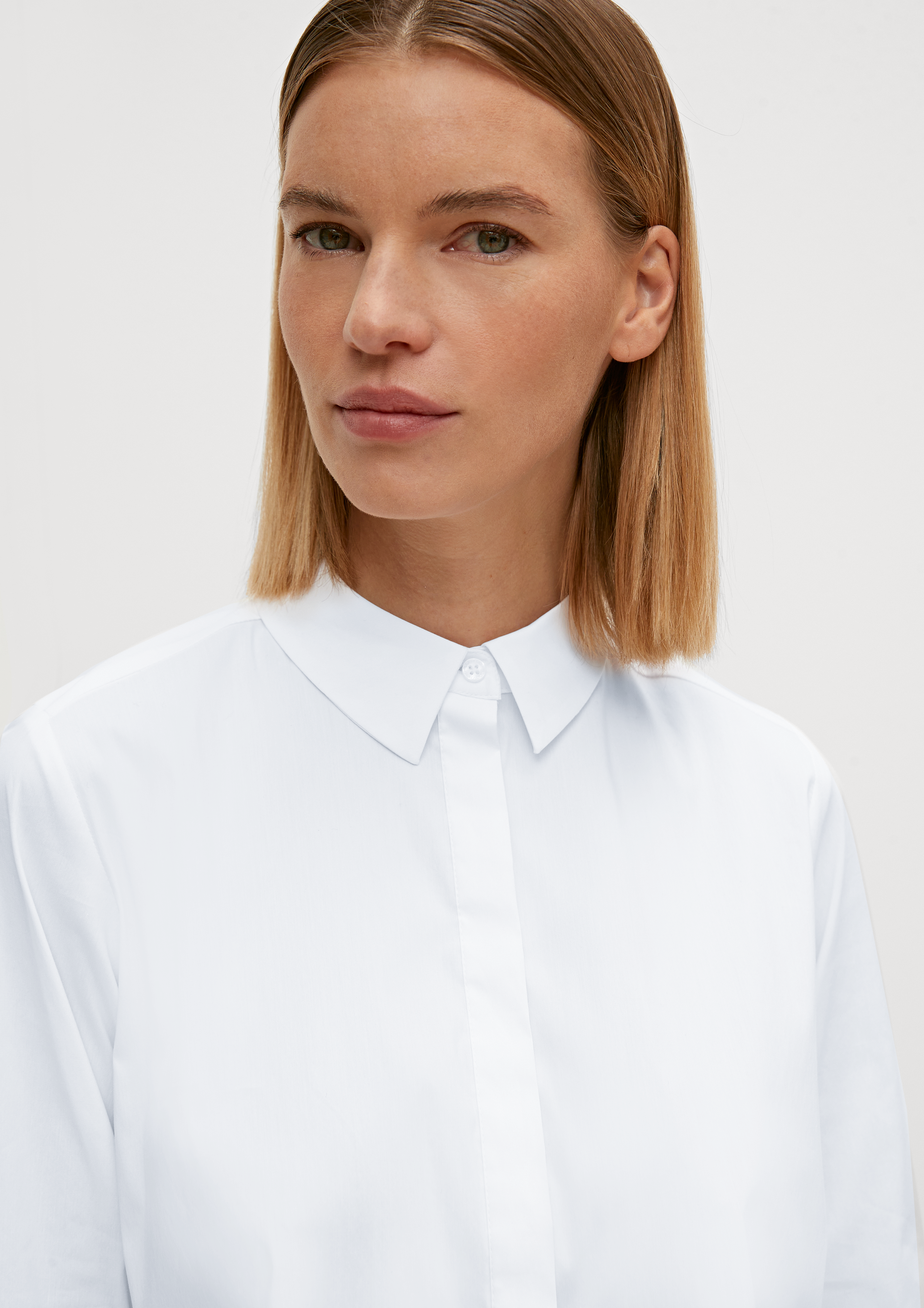 Longbluse im Loose Fit - weiß