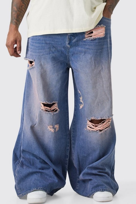 Plus extrem lockere Jeans mit Applikation